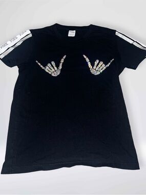 RARE PINK Ghosting You rhinestone tee ✨ Y2K limited drop